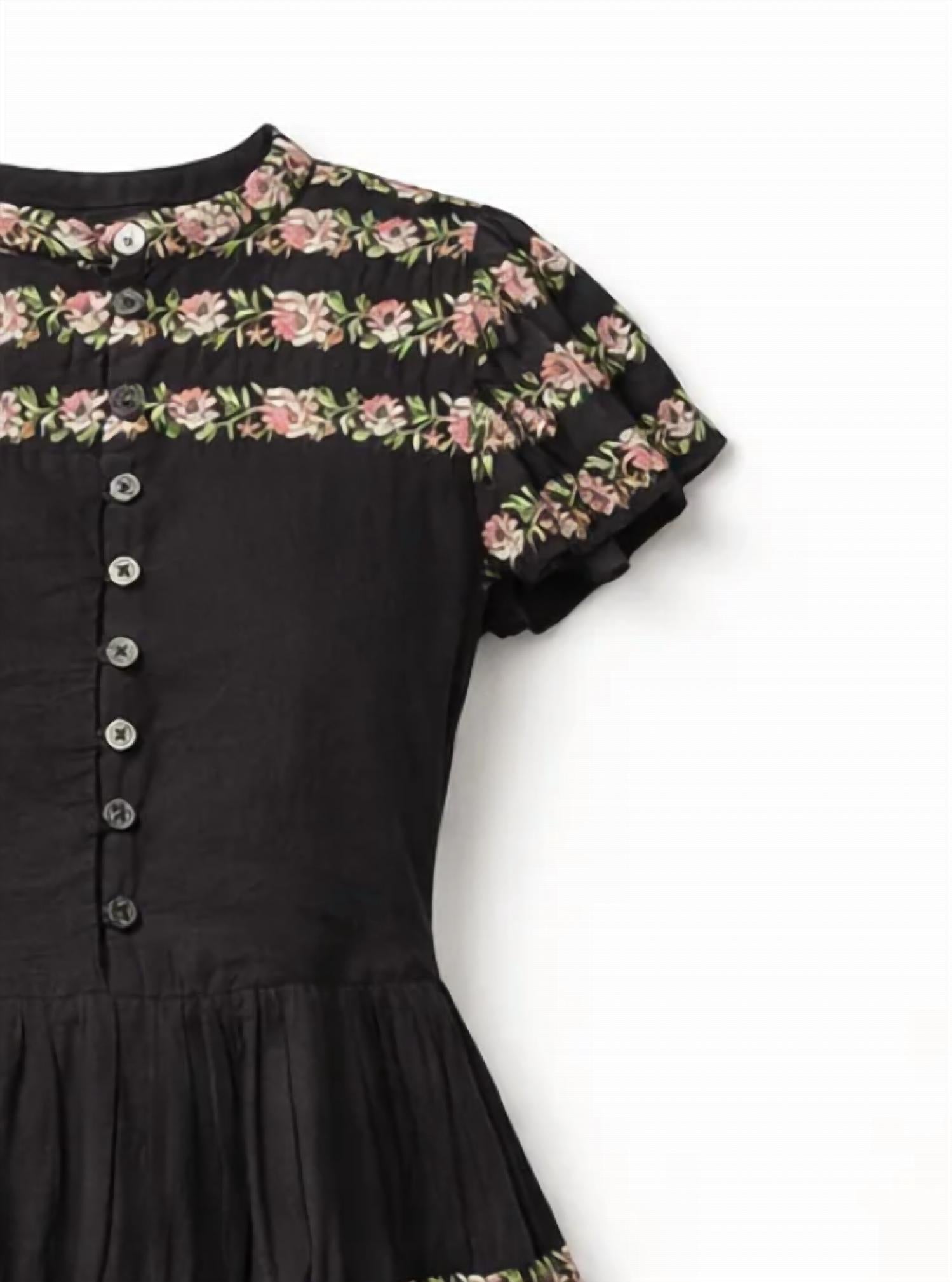 Sea - Women's Sybil Embroidery Flutter Sleeve Minidress