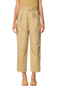 vanessabruno Edan High Belted Waist Trousers in militaire - women's pants
