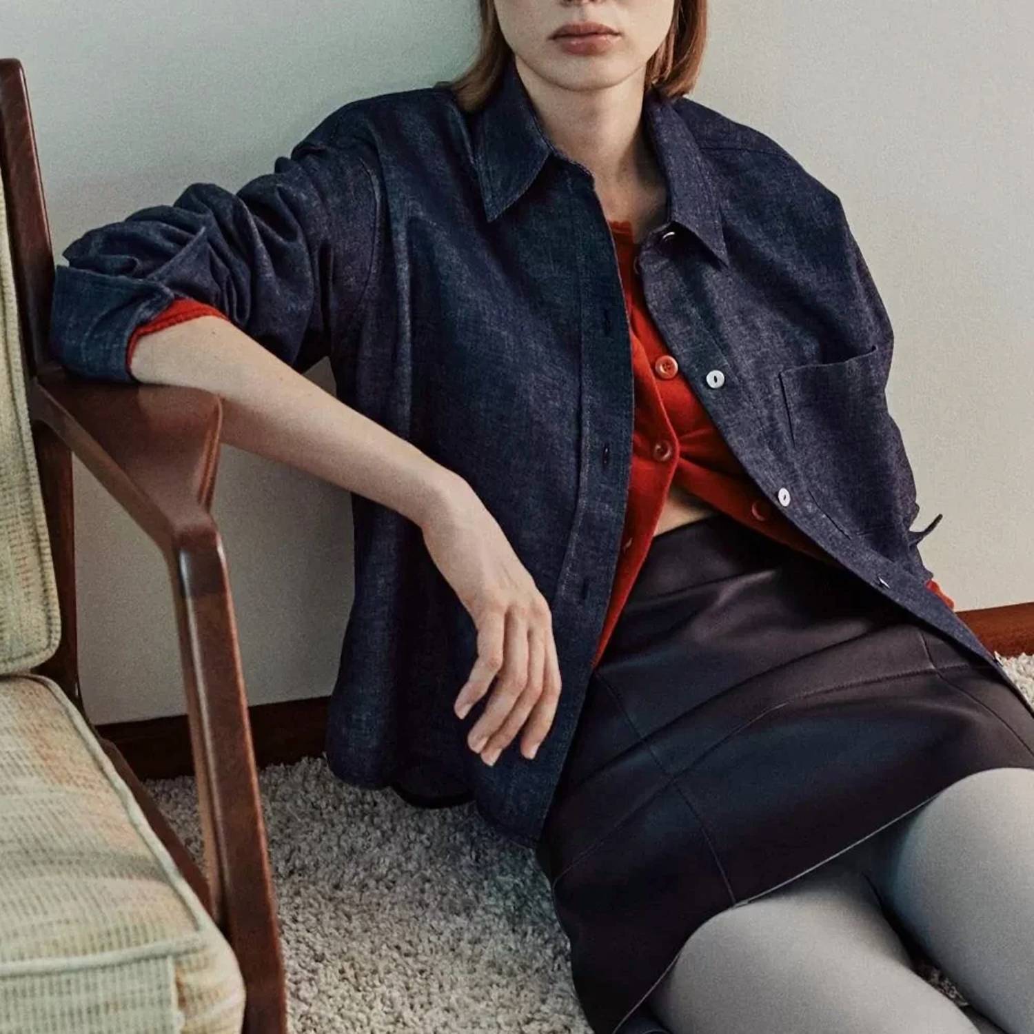 Vince - Cropped Long Sleeve Shirt