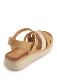 Andrea Women's Wedge Sandal in beige - women's sandal - detail view