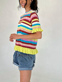 Easel - Sunnie Striped Knit Top