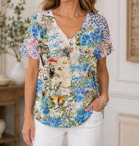 Inoah - Print V-Neckline top