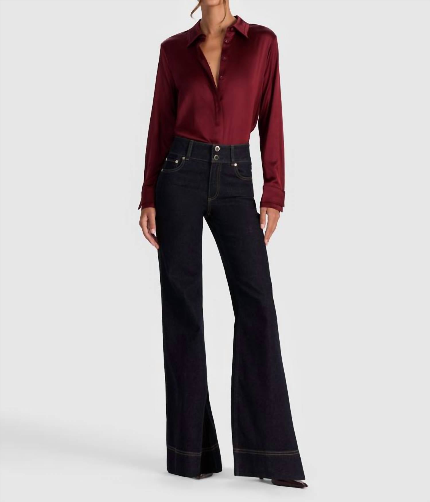 Alice + Olivia - Willa Long Sleeve Blouse