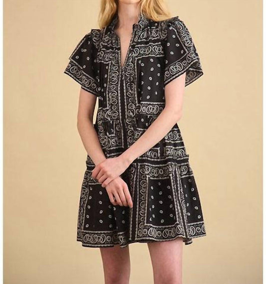 Hunter Bell - Merritt Bandana Print Mini Dress