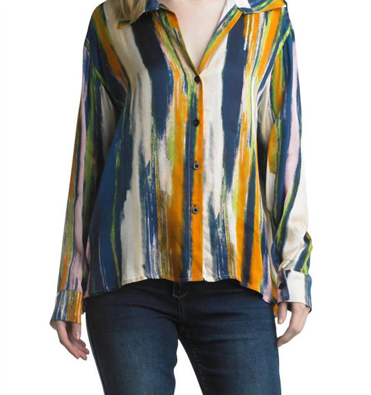 Tempo Paris - STRIPED SILK TOP