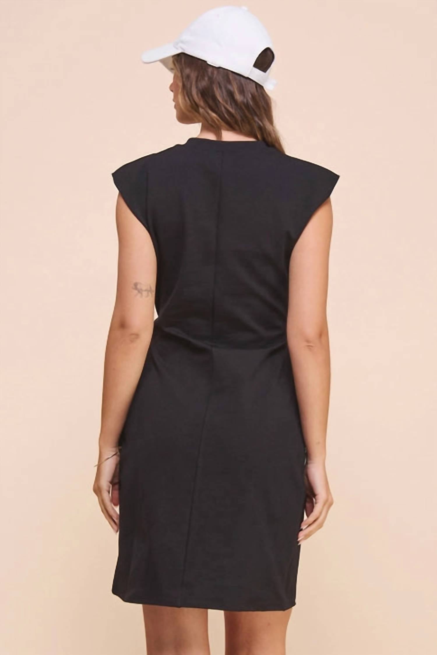 Kld. Signature - Cap Sleeve Side Tie Dress