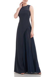 Kay Unger - Women's Illusion Chiffon Underlay Dress