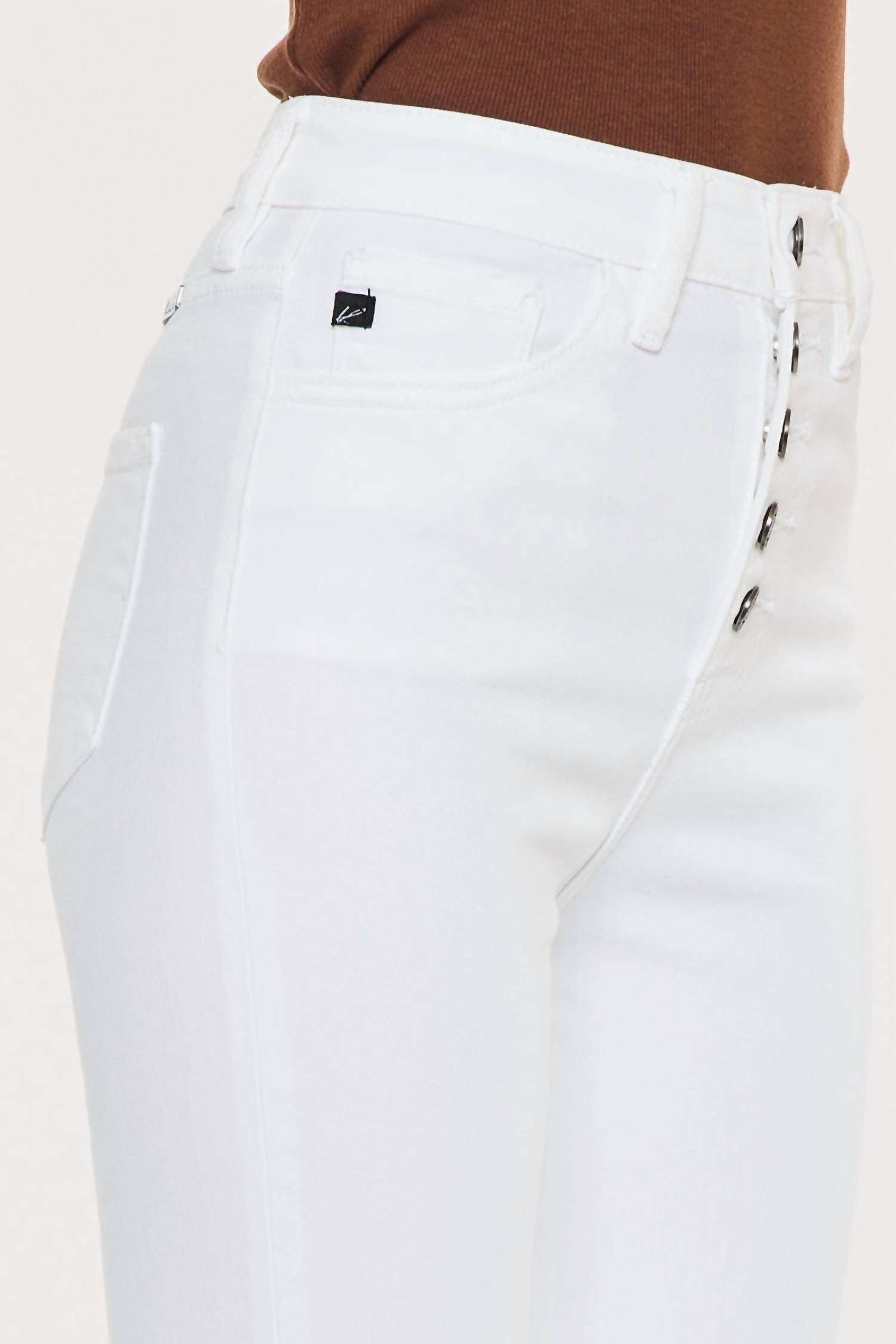 Kancan - High Rise Button Fly Distressed Super Skinny Jeans