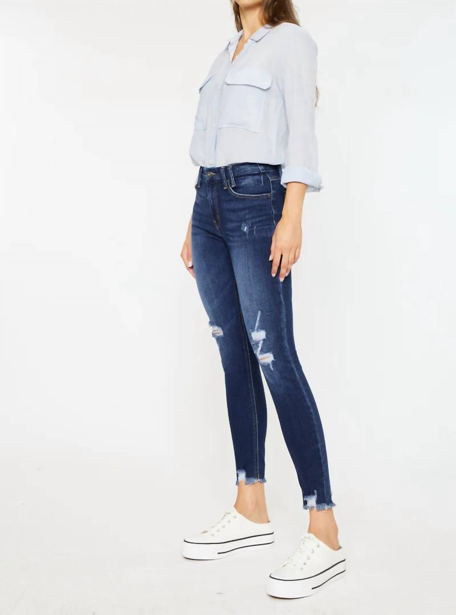 Kancan - Mid Rise Skinny Ankle Jean