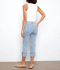 Charlie B - Snap Button Cuff Cropped Jean
