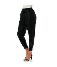 Ariella - Ruched Leather Jogger
