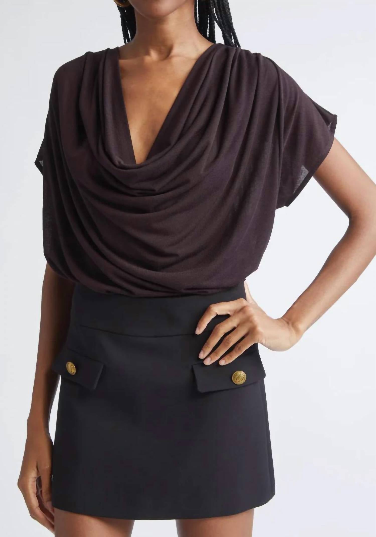 Ramy Brook - Dorothy Knit Cowl Neck Top