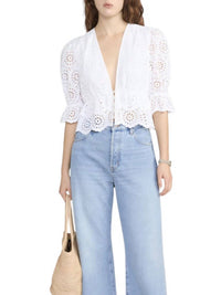 Frame - Solstice Eyelet Blouse