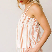 Sunshine Tienda - Cherry Pinstripe Pant And Top Set
