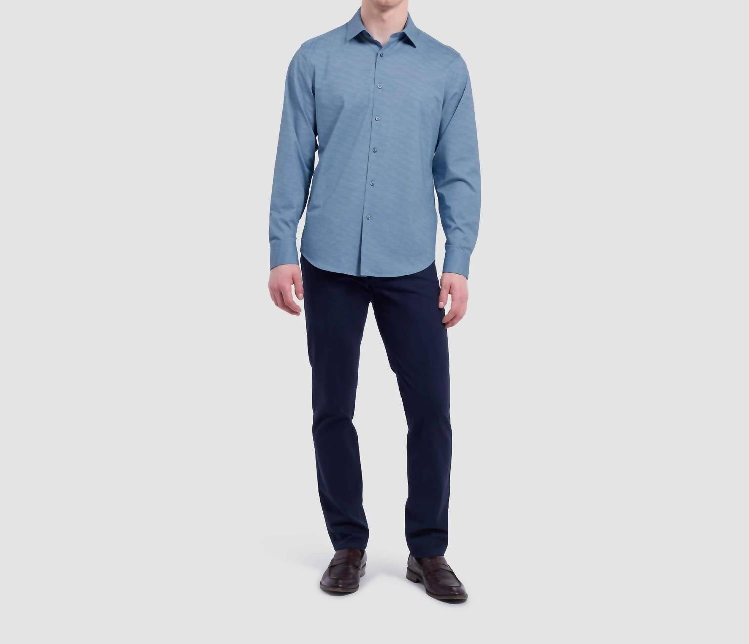Bugatchi Uomo - James Herringbone Oooh Cotton Shirt