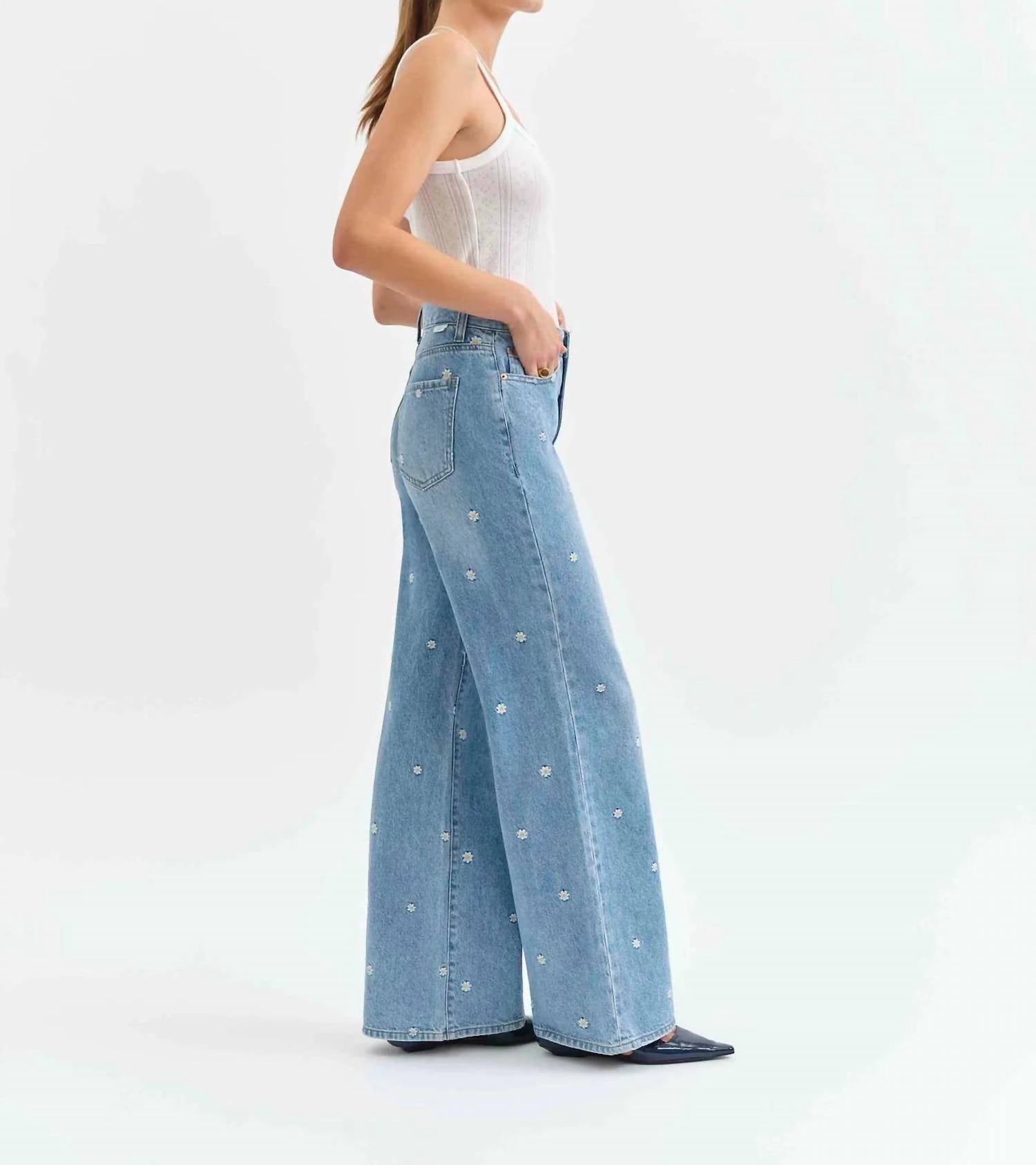 Daze - Far Out High Rise Wide Leg Jean