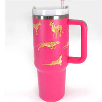 Wall To Wall - Cheetah Print 40 Oz Stainless Steel Insulated Tumbler