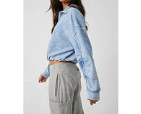 Free People - Oversized Cropped Sweatshirt
