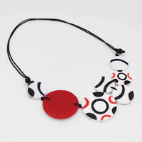 Sylca Designs - Scarlet Noir Resin Necklace