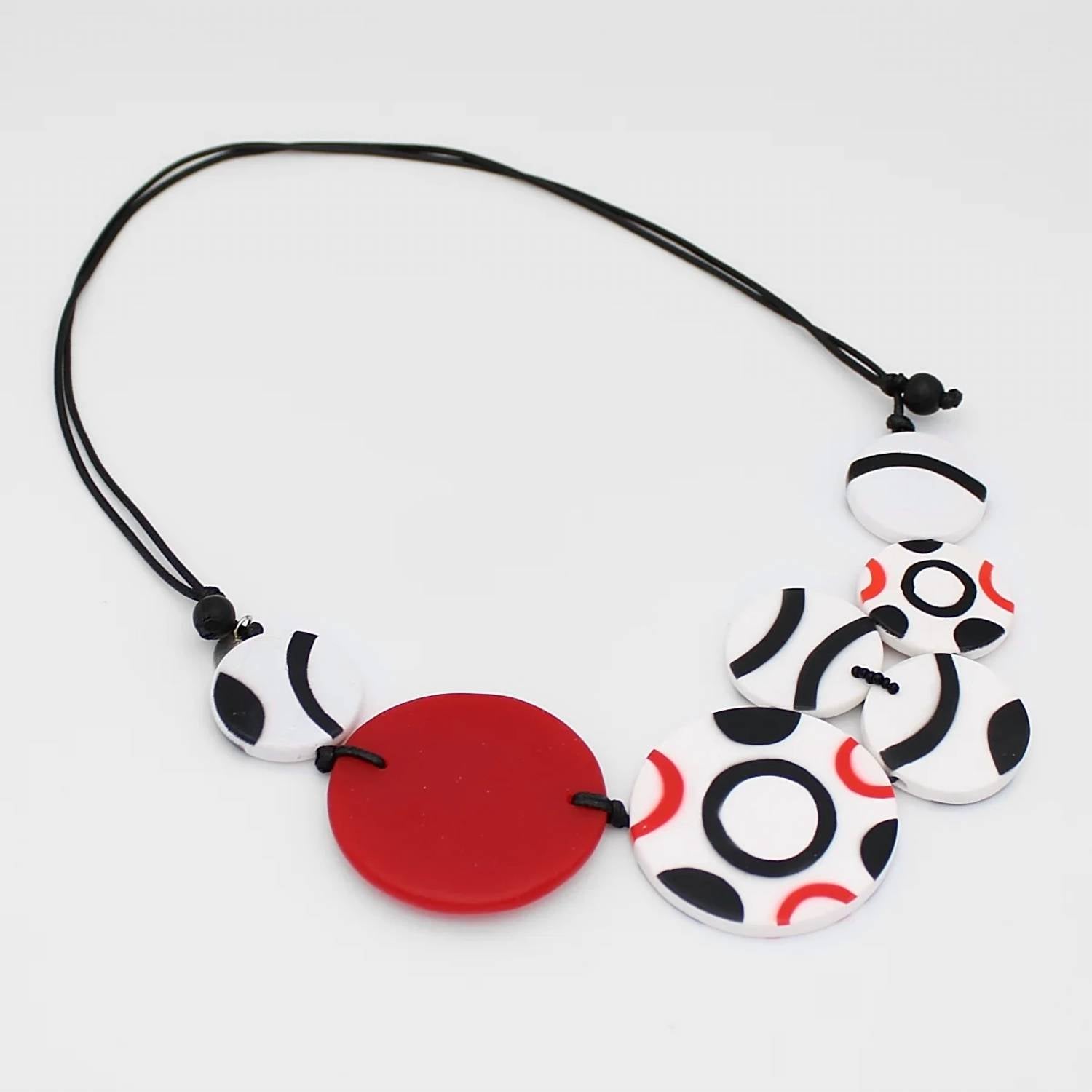Sylca Designs - Scarlet Noir Resin Necklace