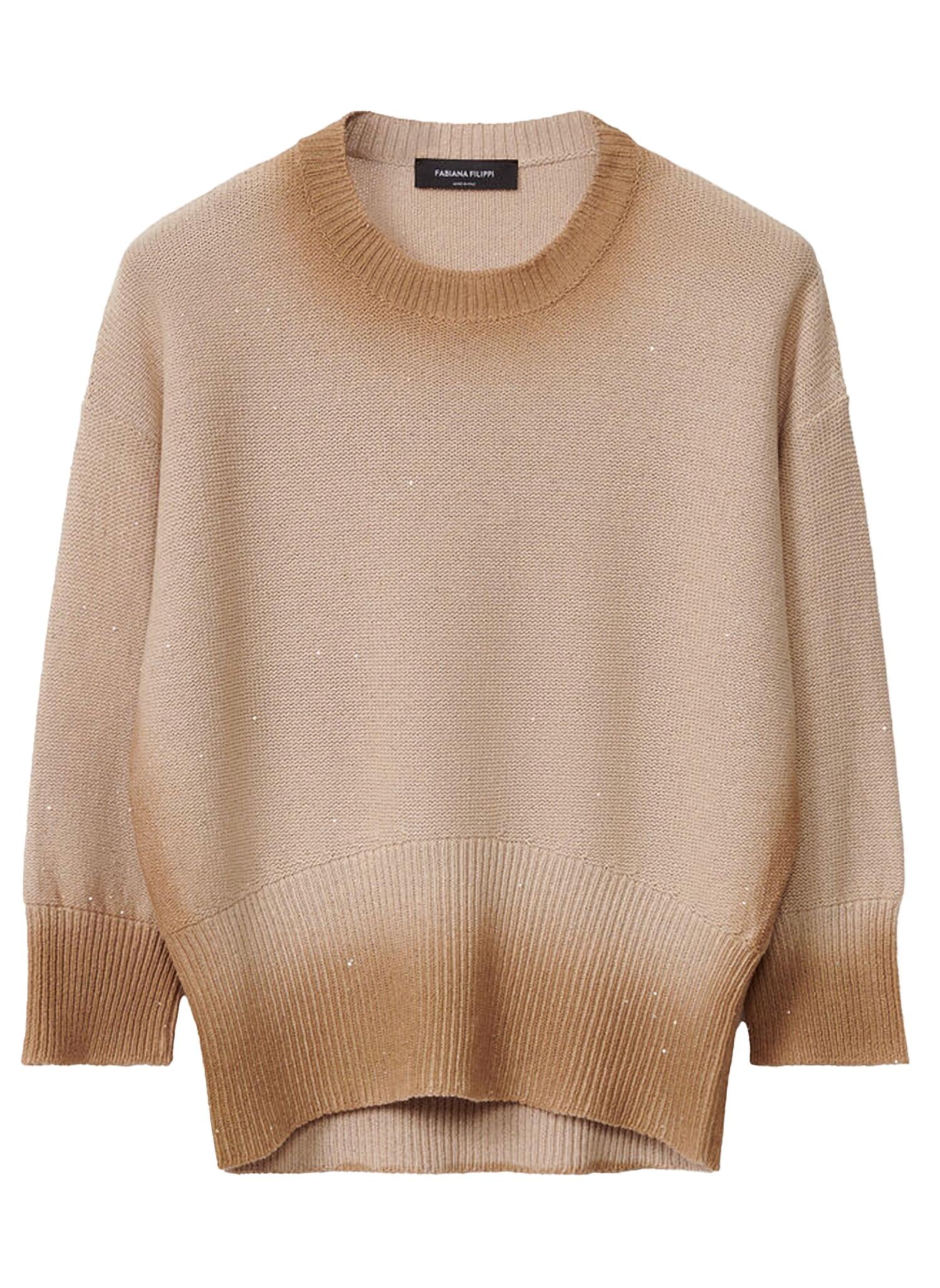 Fabiana Filippi - Sequin Cotton Linen Crew Neck Sweater