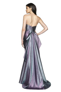 Blush Prom - Metallic Brocade Mermaid Gown