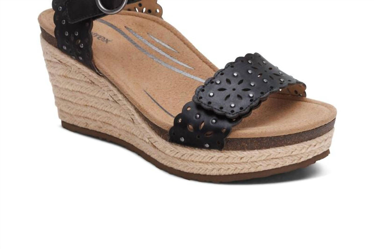 Aetrex - Women's Sydney Cutout Espadrille Wedge