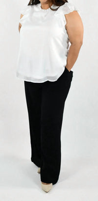 Geegee - Linen Wide Leg Pants - Plus