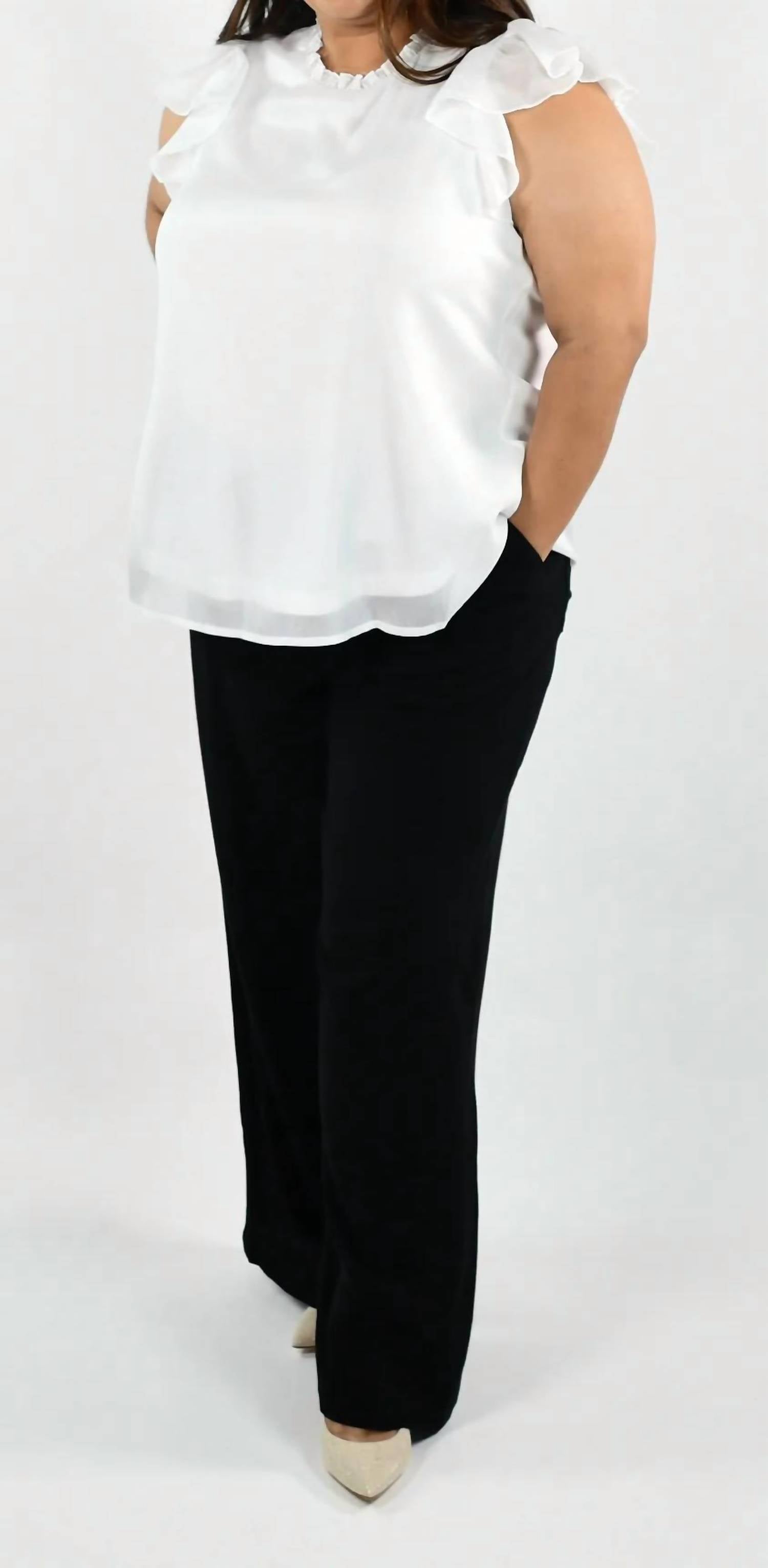 Geegee - Linen Wide Leg Pants - Plus