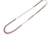 Nadine Delépine Women's Enameled Brass Leaf Chain And Glass Beads Necklace in purple - women's jewelry