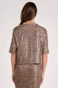 Elan - Sequin Cheetah Tee