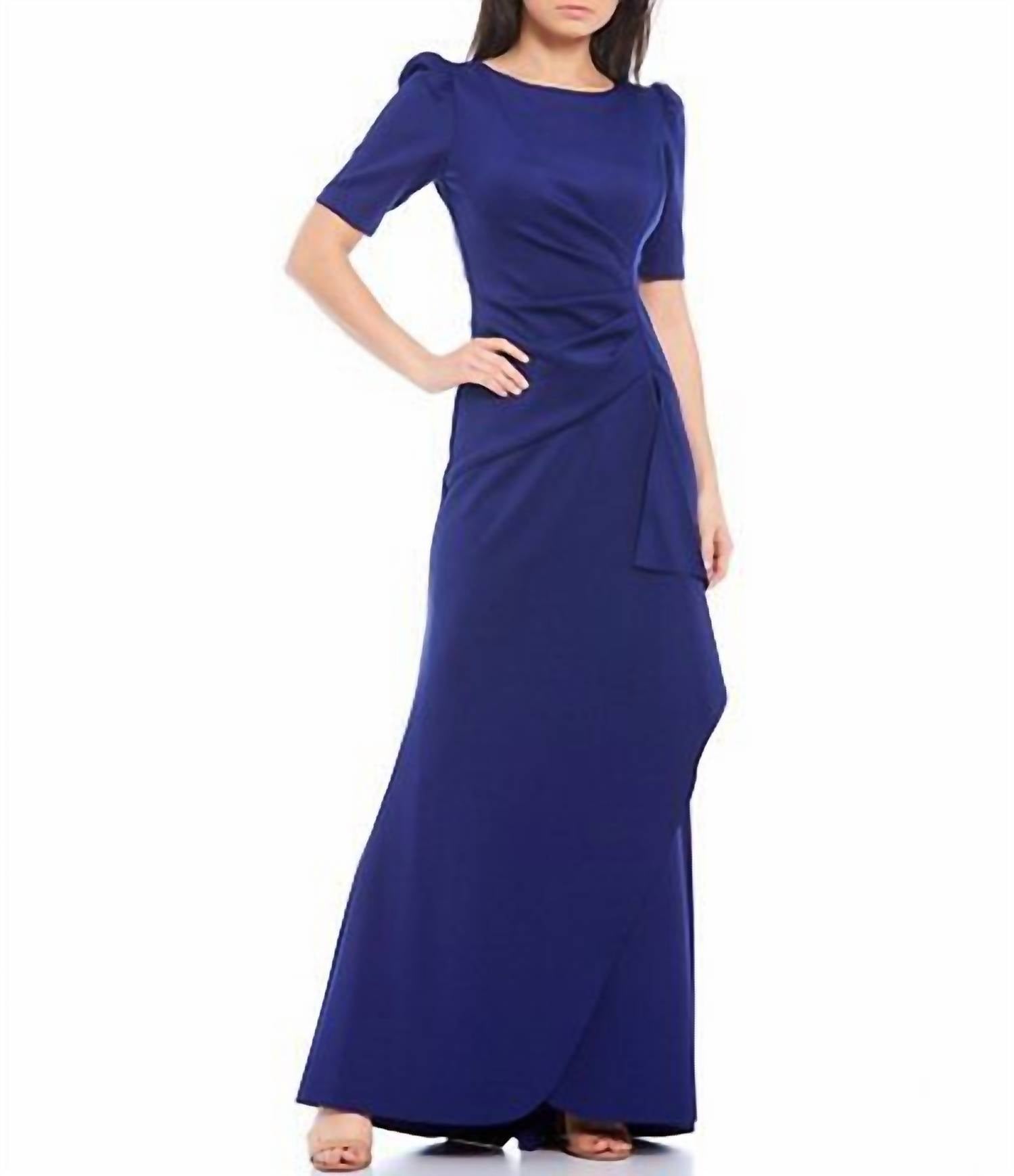 Xscape - 3d Floral Applique Scuba Crepe Mermaid Gown