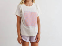 Tiny Whales - Girl's Smile More Graphic Short Sleeve Tee