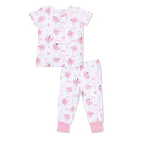 Angel Dear - Kids Ribbon Ballerinas Short Sleeve Pajama Set