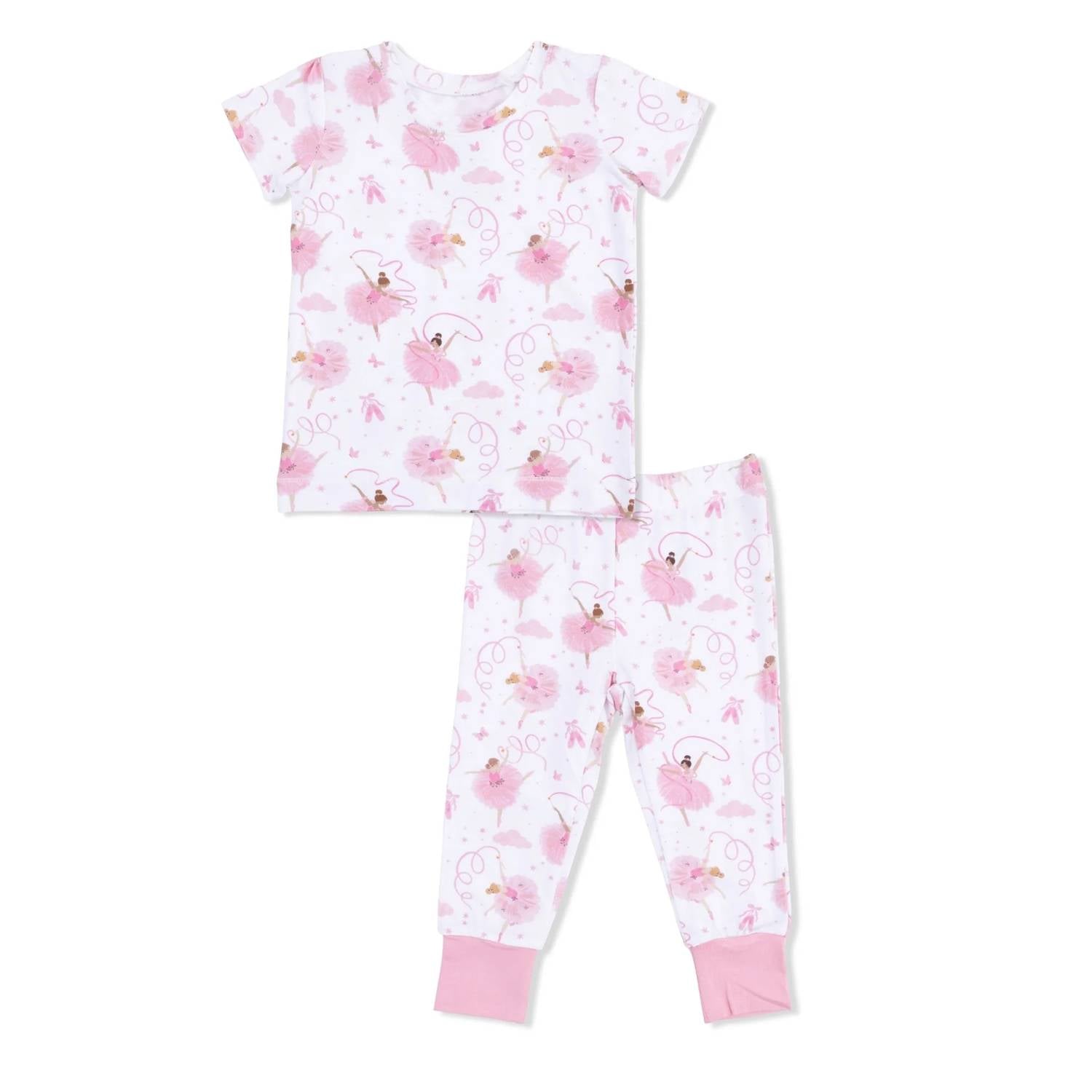 Angel Dear - Kids Ribbon Ballerinas Short Sleeve Pajama Set