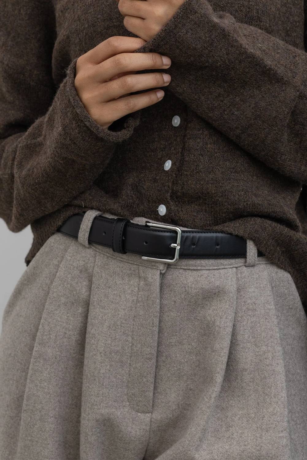 Collective - Women's Classic Leather Square Belt