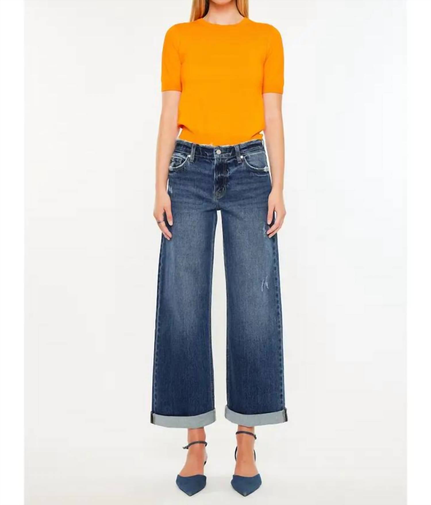 Kancan - Rosie High Rise Wide Leg Jeans