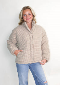 Le Lis - GINGHAM PUFFER JACKET