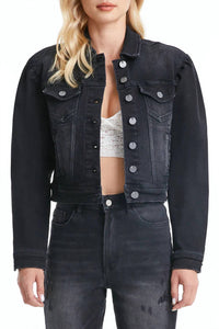 Bayeas - Puff Sleeve Denim Jacket