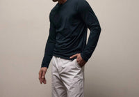 James Perse - Luxe Lotus Long Sleeve Crew Tee