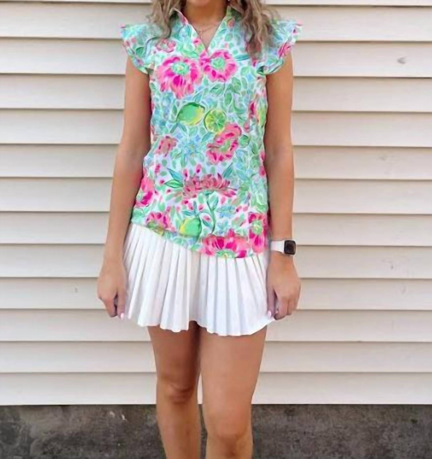Aryeh - Ruffle Sleeve Polo Top