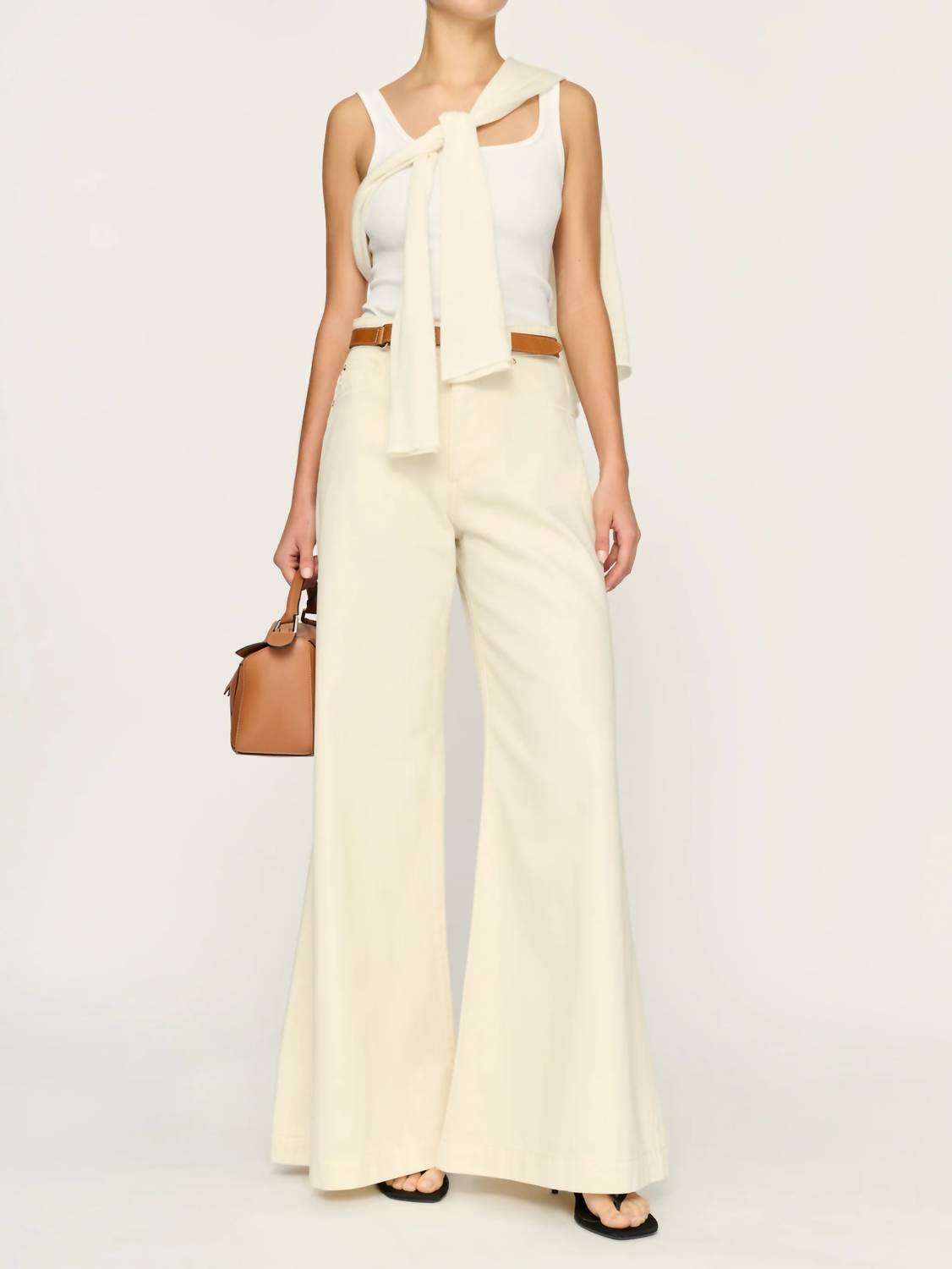 DL1961 - Women's Lucila Ultra Wide Leg Ultra High Rise Pants in flax - women's pants