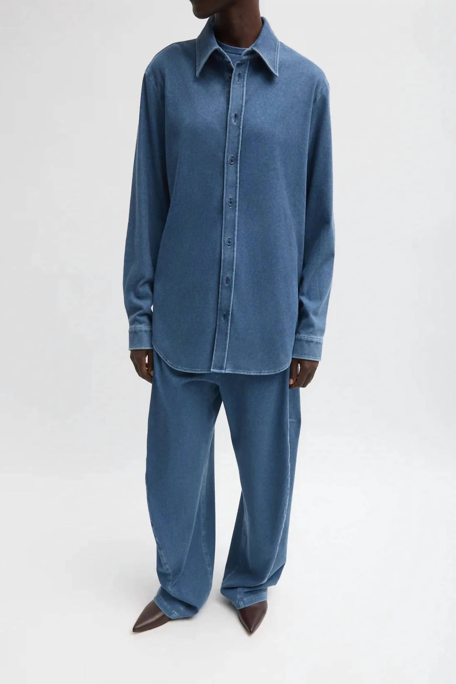 Tibi - Stretch Denim Easy Shirt
