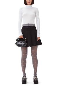 Ganni - Light Twill Pleated Mini Skirt