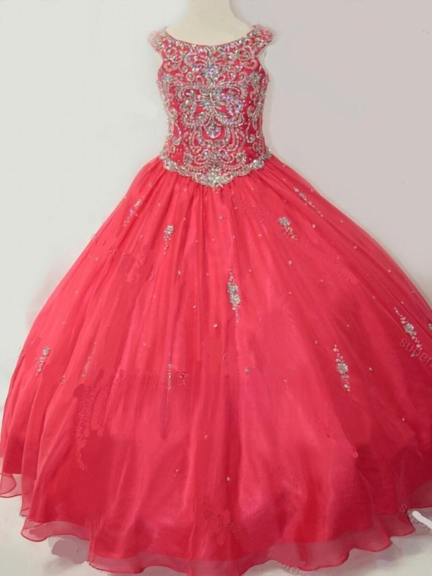 Little Rosie - Girl's Glitz Long Pageant Dress