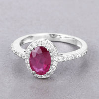 Diana M Jewels - Women's Oval Natural Ruby Fashion Ring (1.73 Ct) - Classic