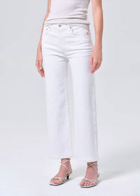 AGOLDE Harper Crop Jeans in white - women's jeans - alternate view