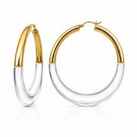 Gold & Honey - Women's Xl Chunky Graduated Hoop Earrings
