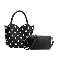Melie Bianco - Women's Tulip Leather Polka Dot Top Handle Bag