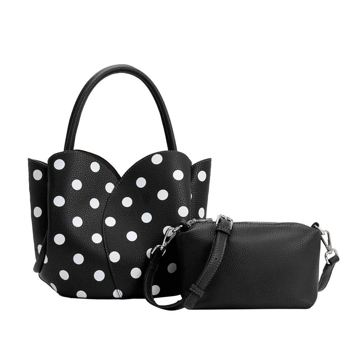 Melie Bianco - Women's Tulip Leather Polka Dot Top Handle Bag